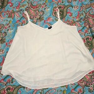 TORRID flowy double layer cami tank top WHITE size 2 (18/20)